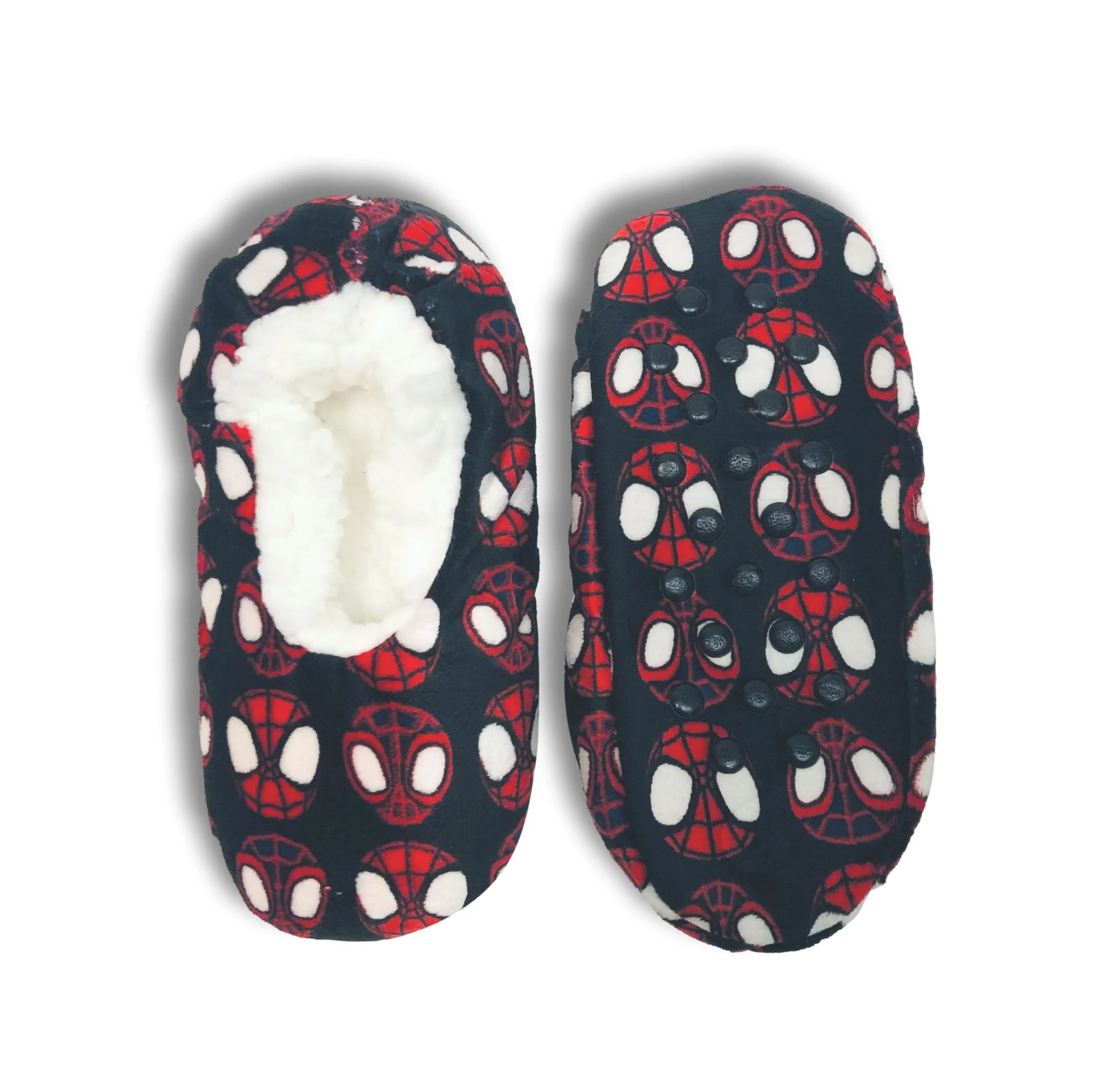 Spider-Man Boys Slippers Fuzzy Slipper Socks for Toddlers and Kids