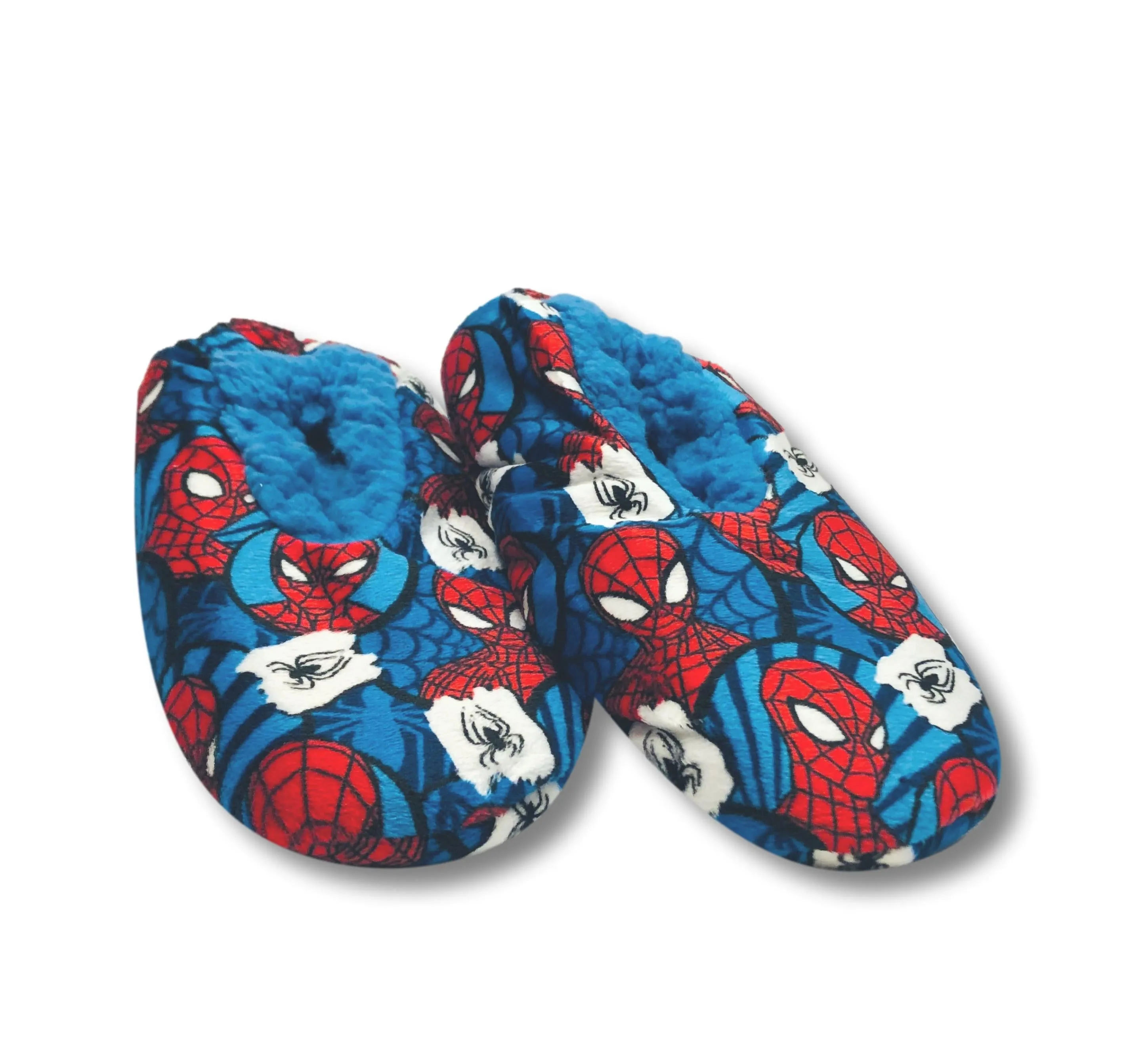 Spider-Man Boys Slippers Fuzzy Slipper Socks for Toddlers and Kids