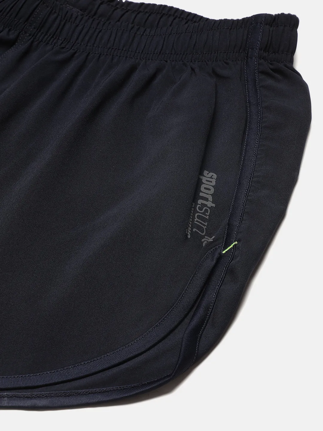 Sport Sun Solid Men NS Lycra Navy Blue Running Shorts