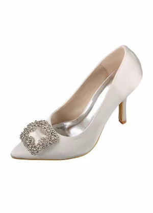 Stiletto Heels Bridal Shoes With Rhinestones