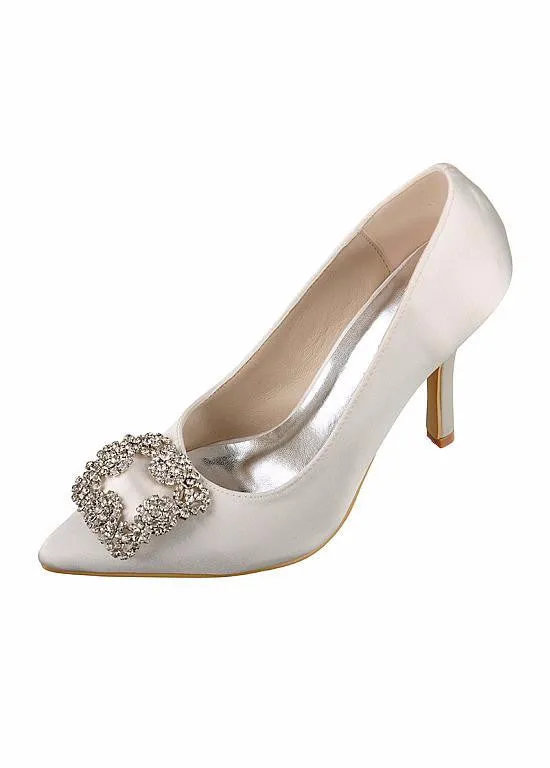 Stiletto Heels Bridal Shoes With Rhinestones