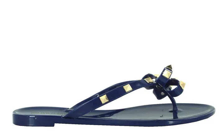 Studded Bow Jelly Sandal