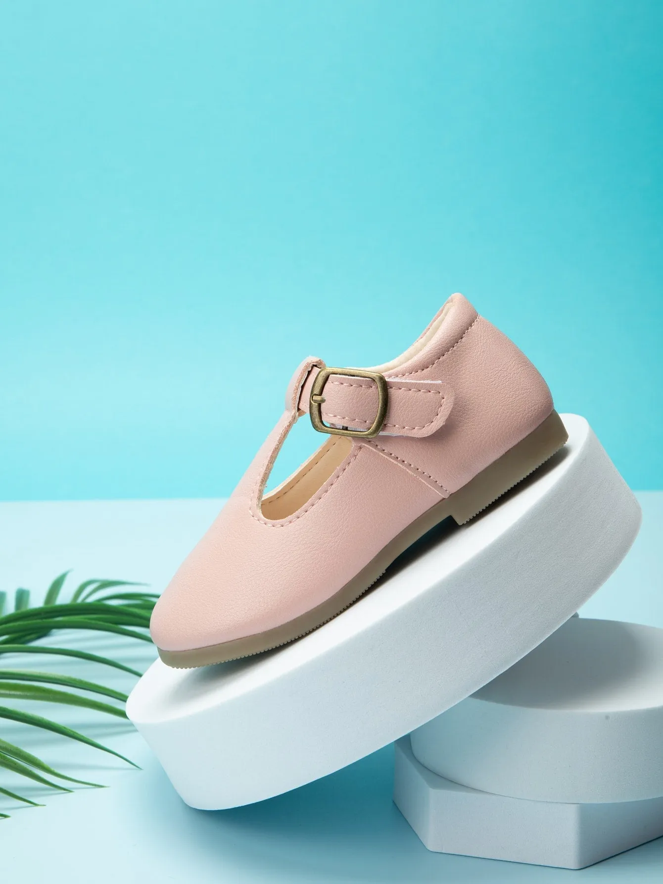 Toddler Girls Buckle Detail Flats-FD