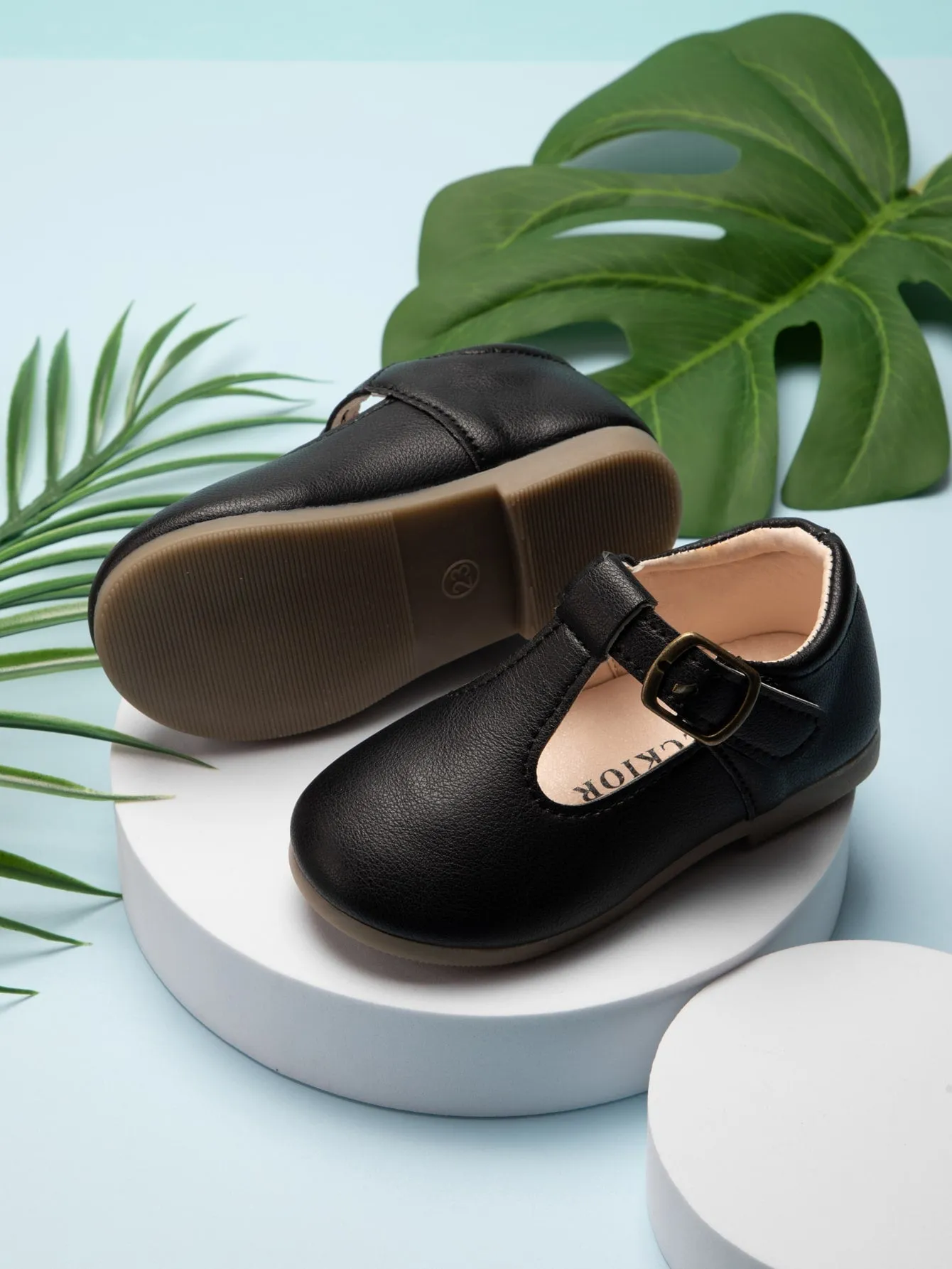 Toddler Girls Buckle Detail Flats-FD