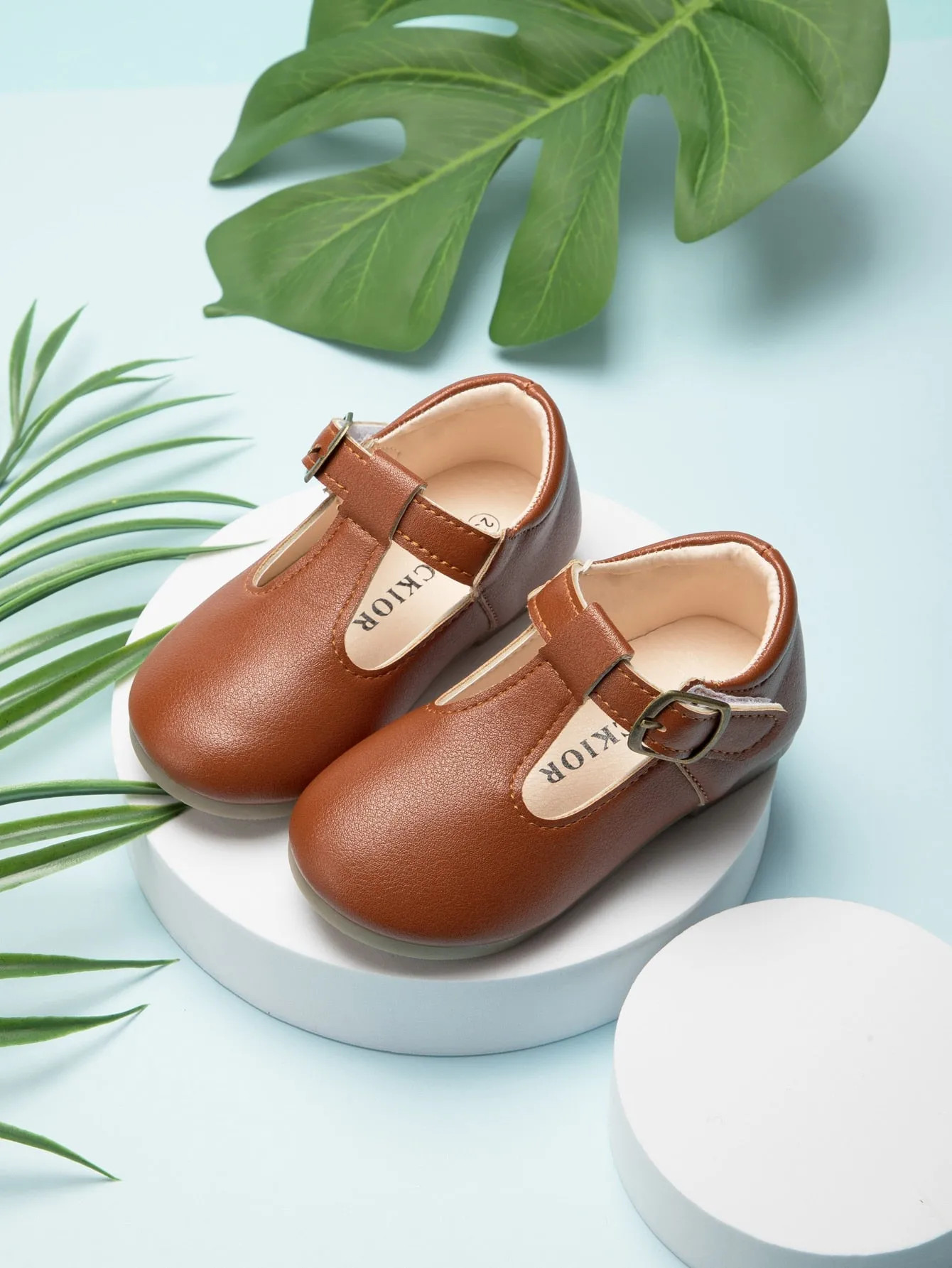 Toddler Girls Buckle Detail Flats-FD