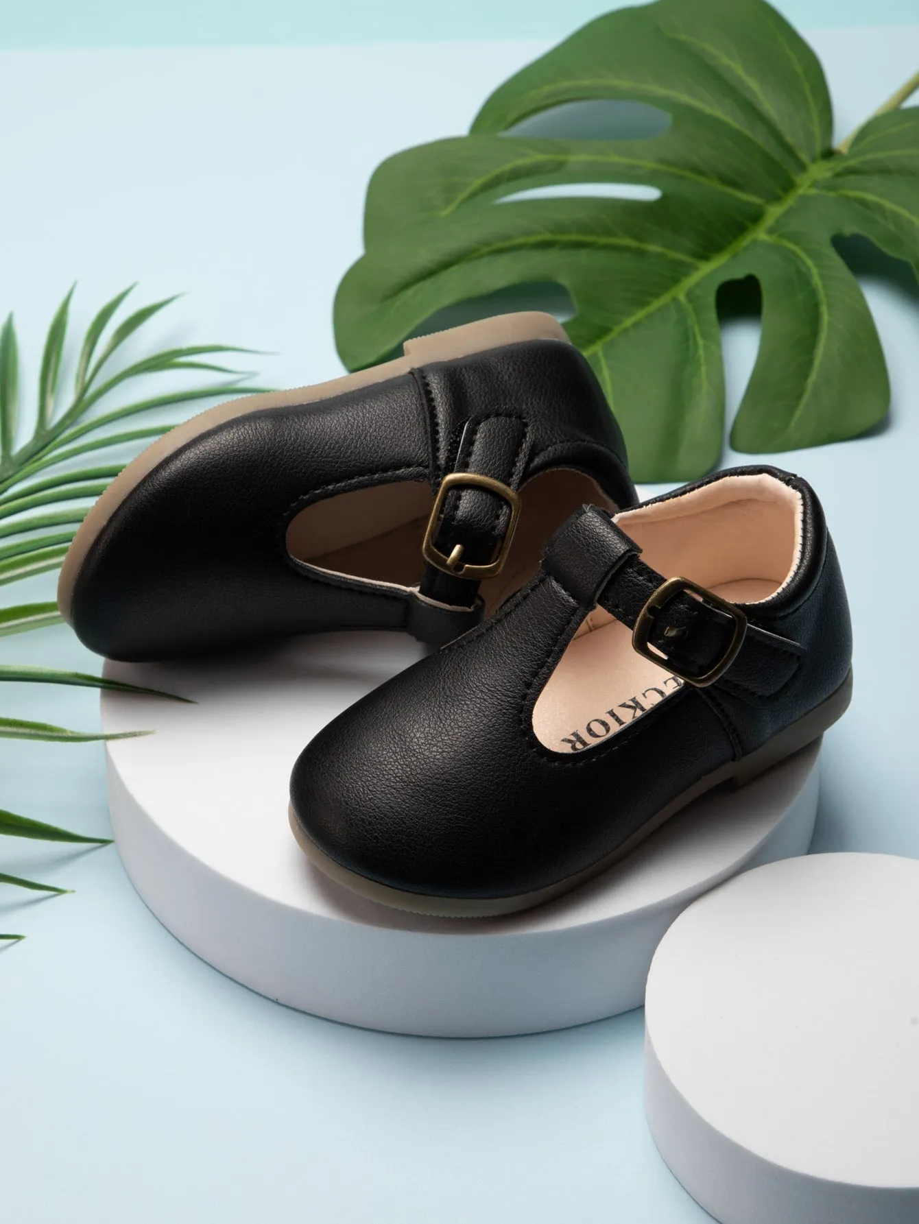 Toddler Girls Buckle Detail Flats-FD