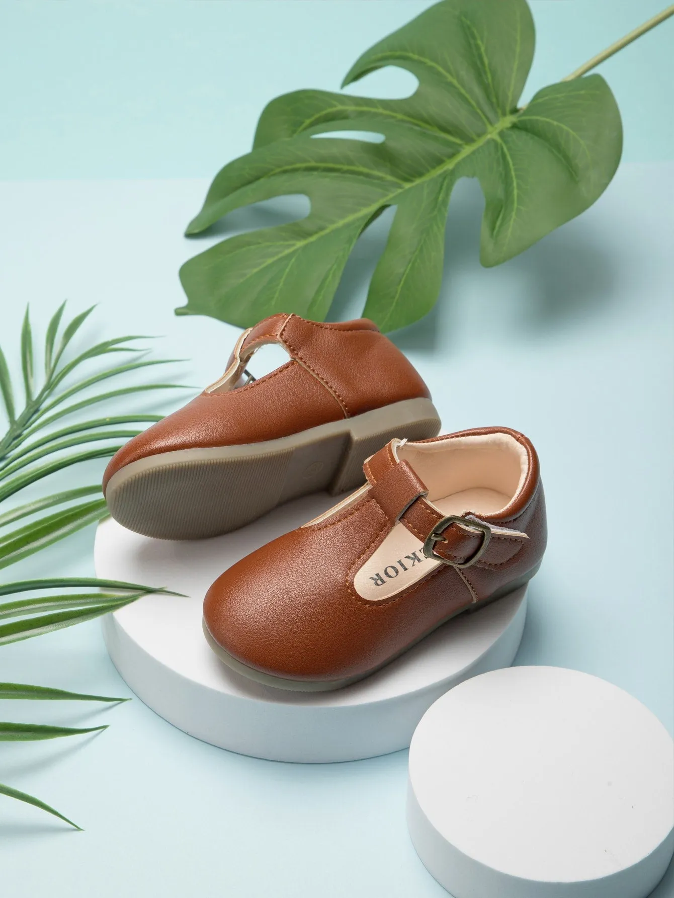 Toddler Girls Buckle Detail Flats-FD
