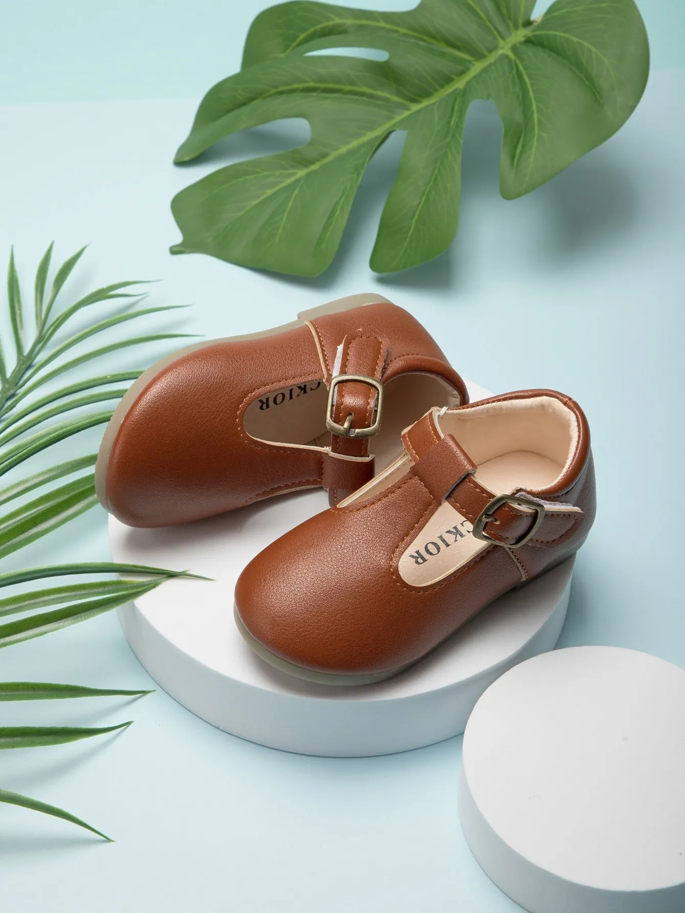 Toddler Girls Buckle Detail Flats-FD