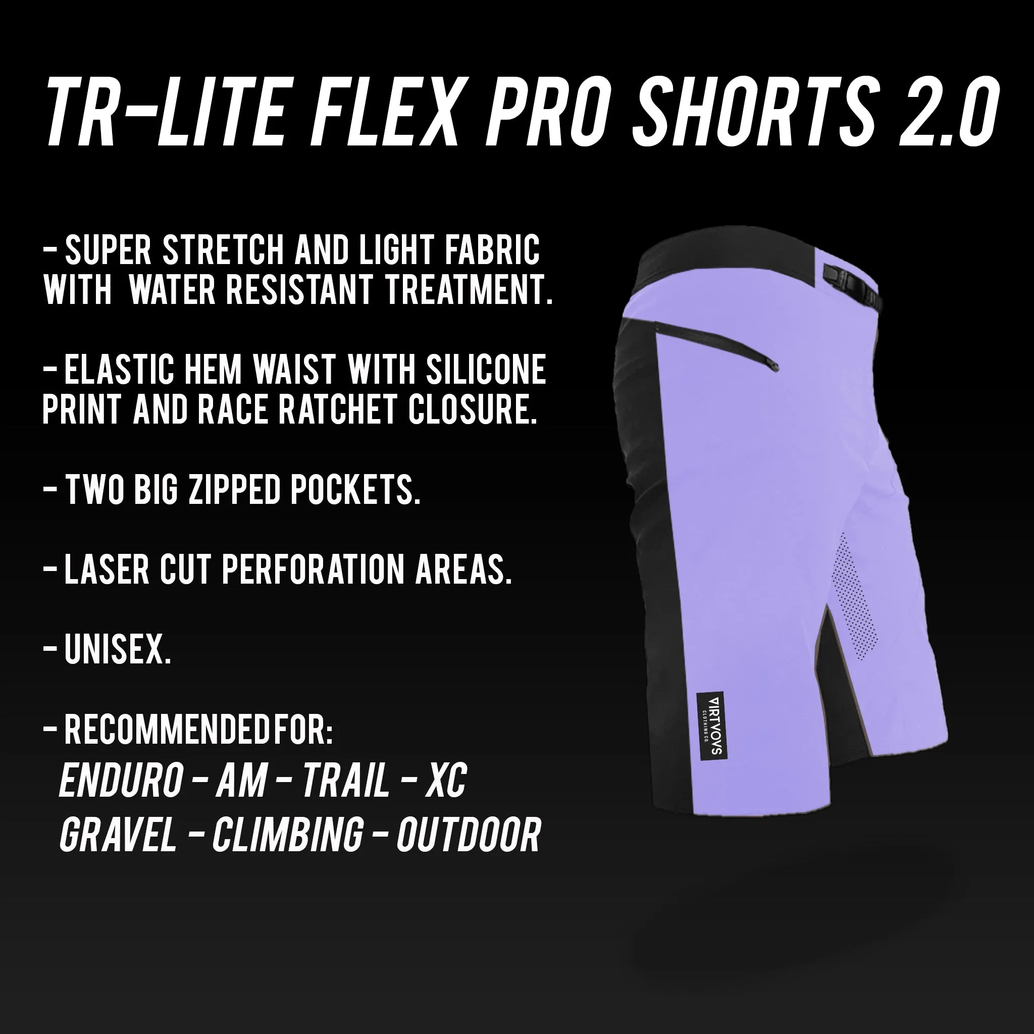 TR-Lite Flex Pro Shorts 2.0 BLACK