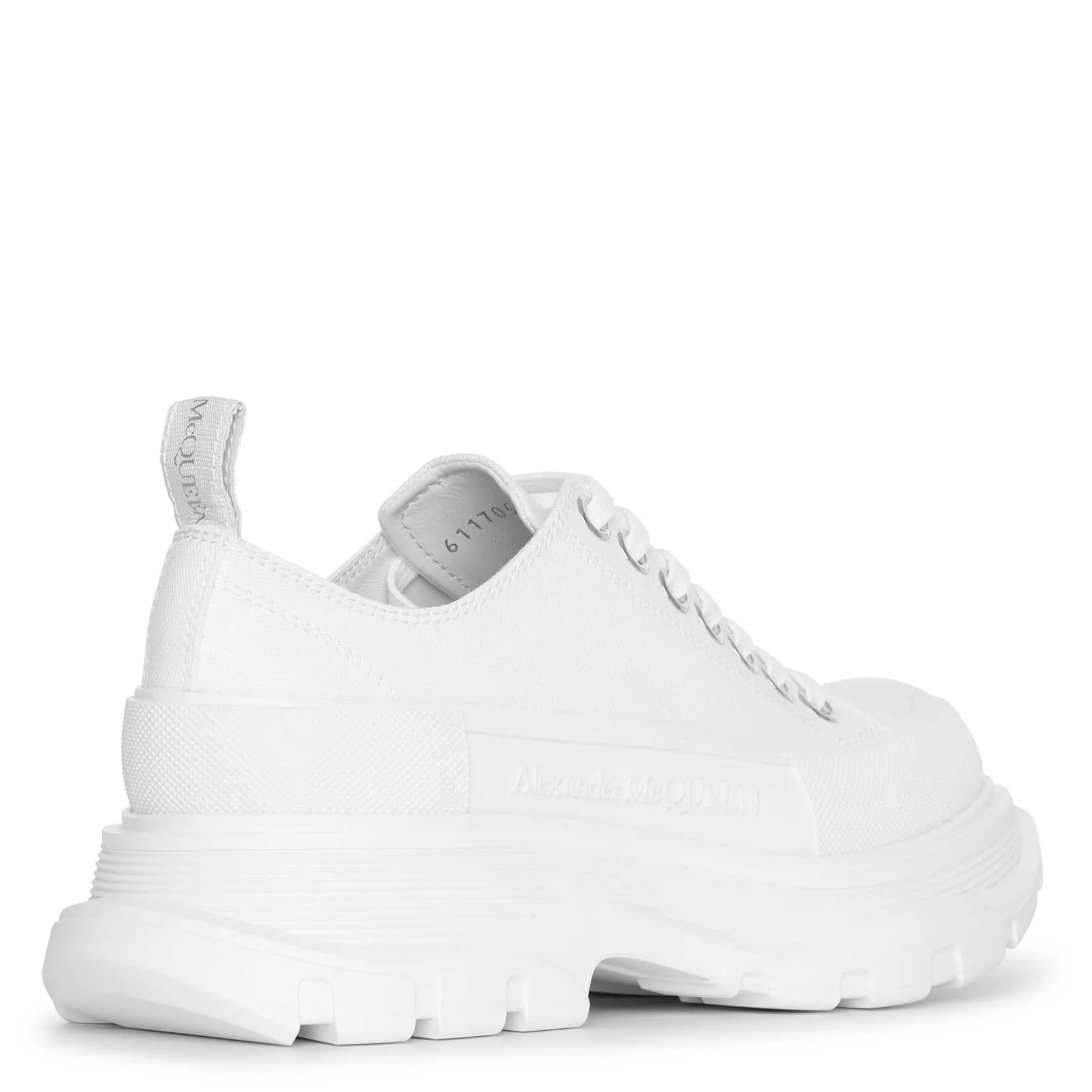 Tread slick white canvas lace-up