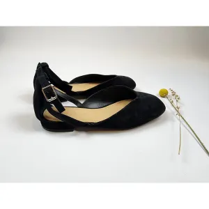 Trenery black suede shoes with ankle strap size 37