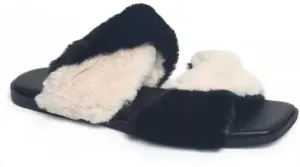 VHNY | Twisted Faux Fur Slippers | Multi | Size 6