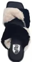 VHNY | Twisted Faux Fur Slippers | Multi | Size 6