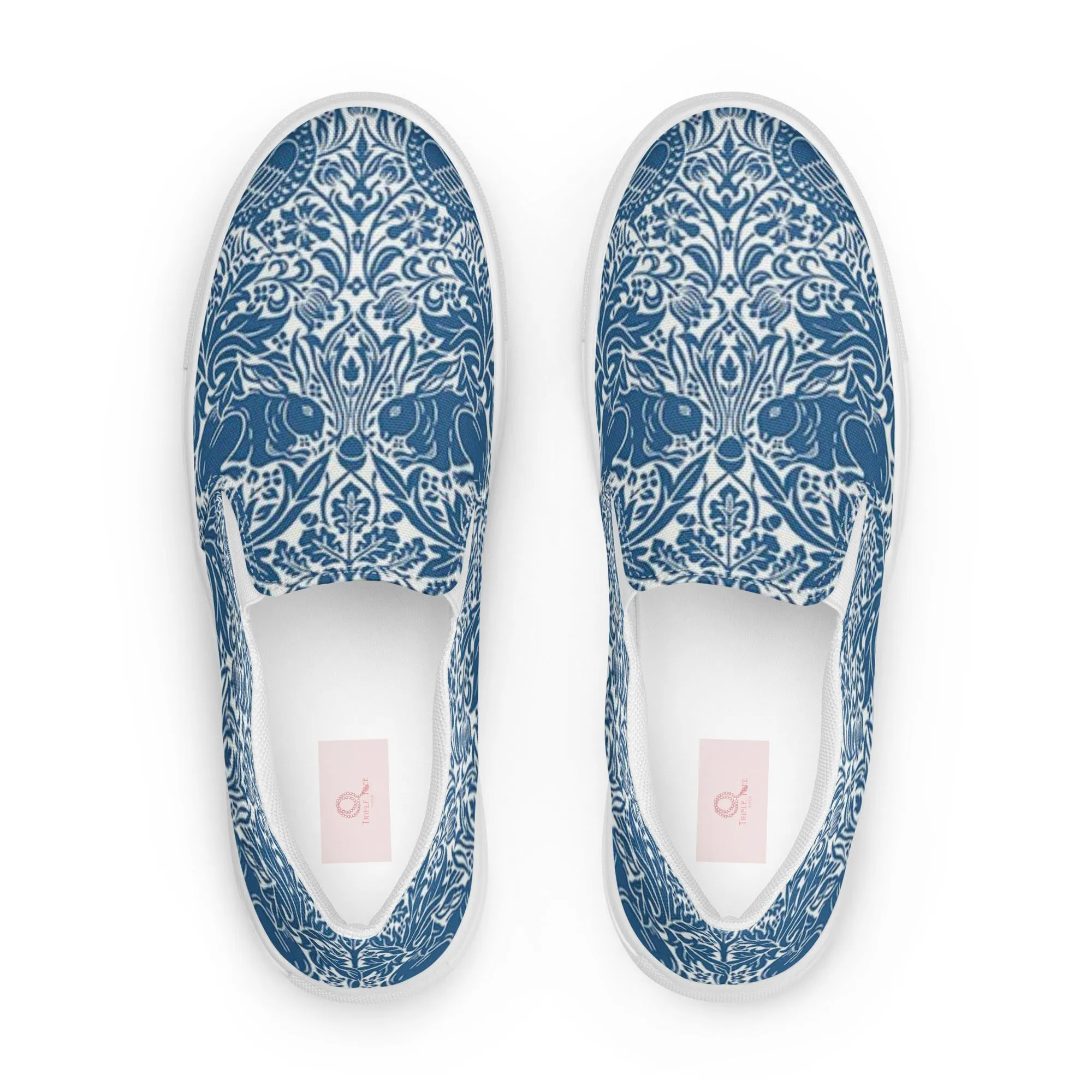William Morris print women’s slip-on canvas sneakers