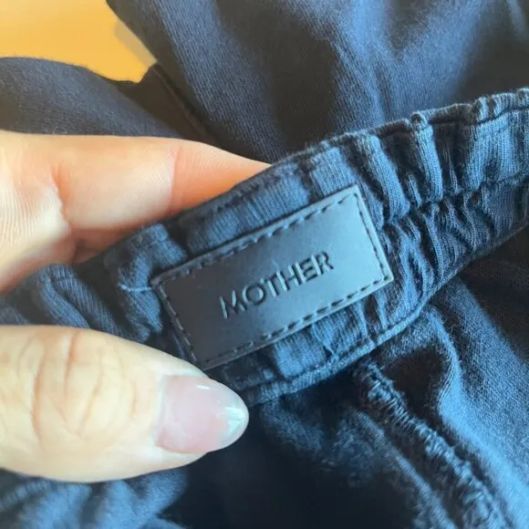 Women’s MOTHER The triple running mate cotton shorts in blue. NWT. Size XL