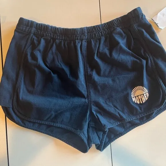 Women’s MOTHER The triple running mate cotton shorts in blue. NWT. Size XL