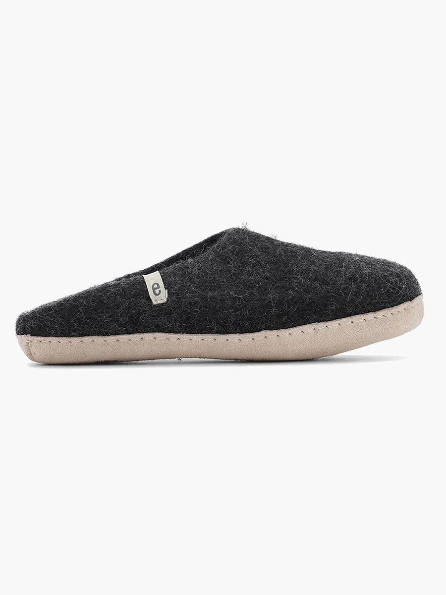 Wool Slippers - Black