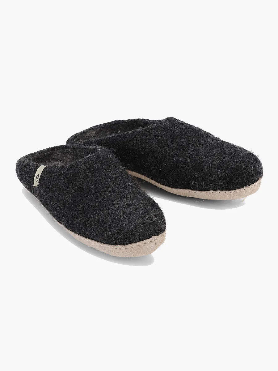 Wool Slippers - Black