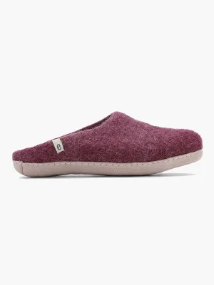 Wool Slippers - Bordeaux